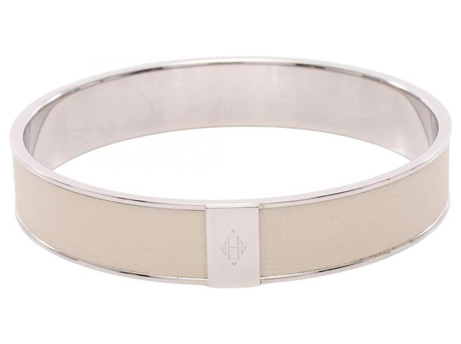 Hermès Hermes Silver and White Bangle Silvery