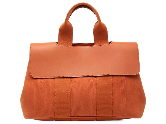 Hermès Orange Toile and Swift Valparaiso PM Arancione