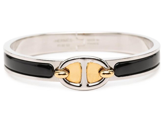 Bracciale Hermès Black Mini Enamel Clic Chaine d Ancre PM