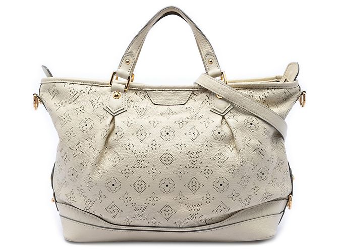 Louis Vuitton White Monogram Mahina Stellar PM Blanc Écru
