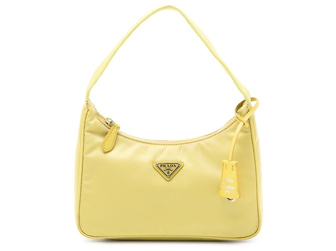 Borsa a tracolla Prada Yellow Mini Tessuto Re Edition 2000 Giallo