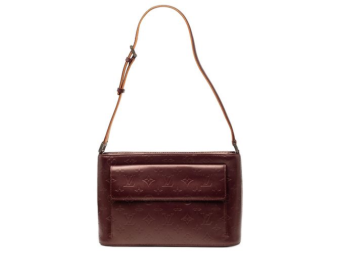 Louis Vuitton Red Monogram Mat Alston Rouge Bordeaux