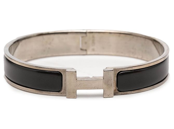 Bracciale Hermès Black Narrow Enamel Clic H PM