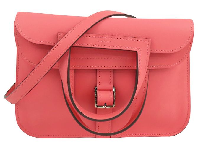 Hermès Pink Mini Swift Halzan 22 Rose