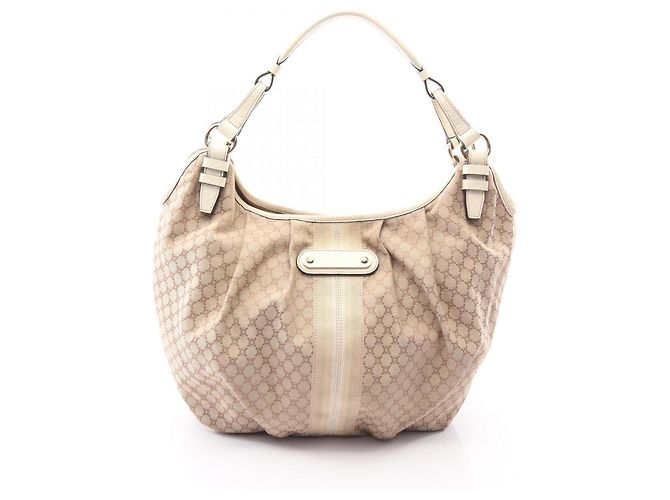 Céline Bolso de hombro/Bolso de mano Celine Macadam Blanco Beige