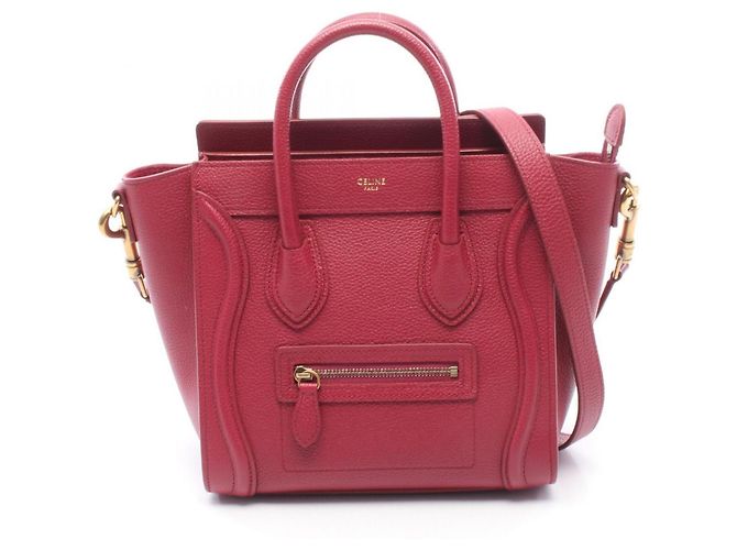 Céline Bolsa 2-Way Celine Luggage Nano Shopper Rosa