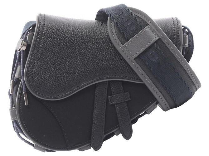 Christian Dior Sac Dior Sacai Saddle Bag Noir