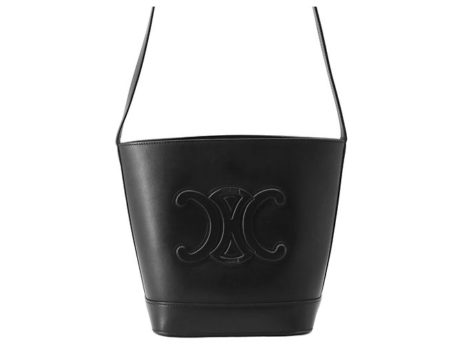 Céline Borsa a Spalla Celine Cuir Triomphe Small Nero