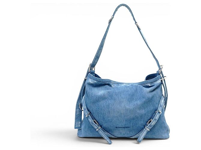 NOVA BOLSA DE MÃO GIVENCHY VOYOU MEDIUM DENIM AZUL EFEITO HOBO