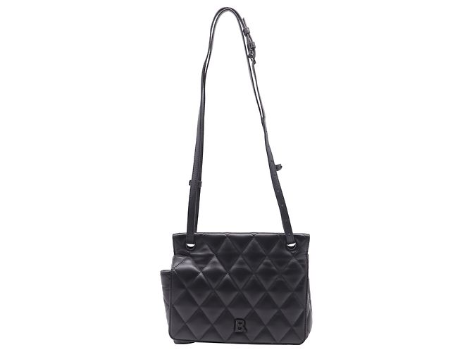 Borsa a tracolla Balenciaga Medium Touch B. in pelle trapuntata nera Nero