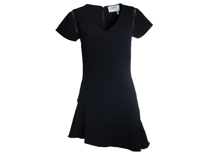 Ba&sh, schwarzes Kleid mit offenen Webärmeln