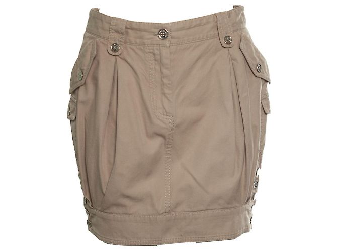 Dolce & Gabbana, falda beige con botones Castaño