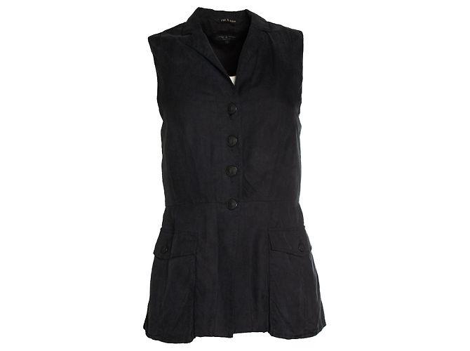 Rag & Bone, Chaleco largo azul 