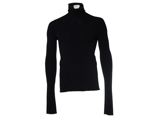 Bottega Veneta, Fall2020 cuello alto elástico negro