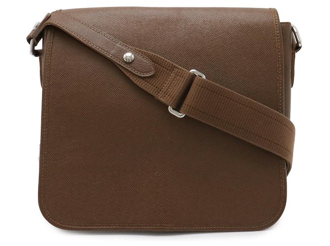 Louis Vuitton Taiga Leather Andre Messenger Bag Brown