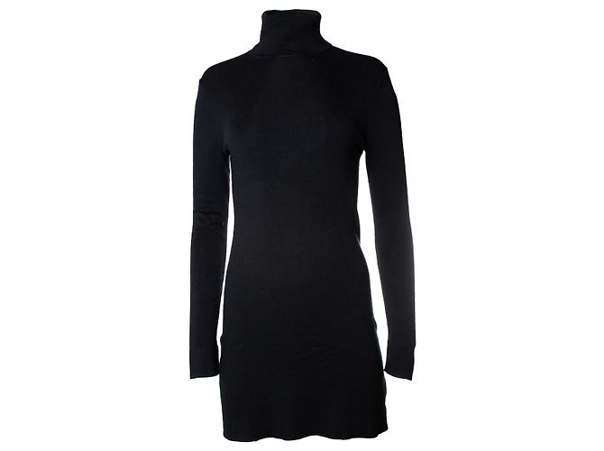 Equipment, knitted turtle neck dress in blue