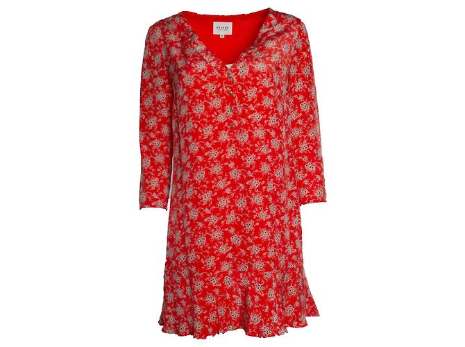 SéZane Sezane, Kleid mit Blumenprint Rot
