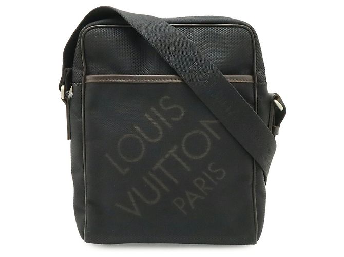 Louis Vuitton Damier Geant Canvas Shoulder Bag Black