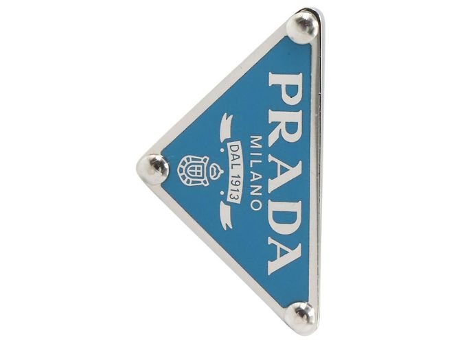 Orecchini a clip in argento sterling 925 Prada Blu