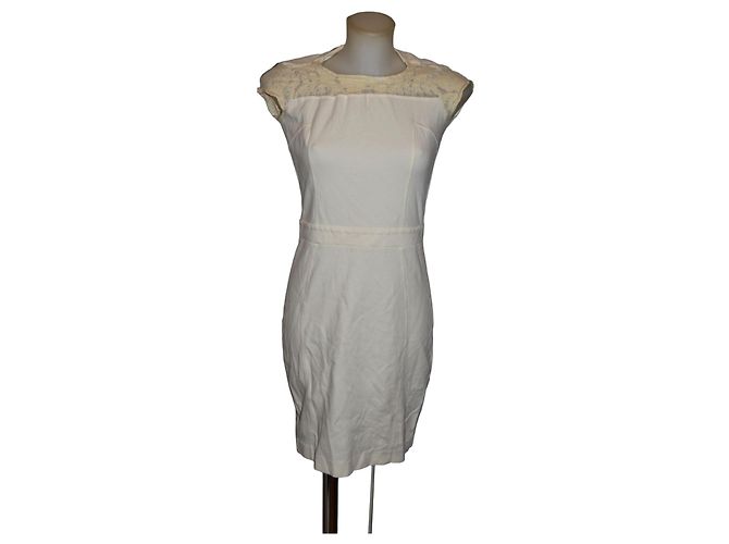 Autre Marque Vestido de Encaje Blanco Blugirl Blumarine
