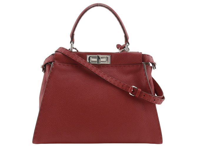 Borsa Fendi Peekaboo Medium Rosso