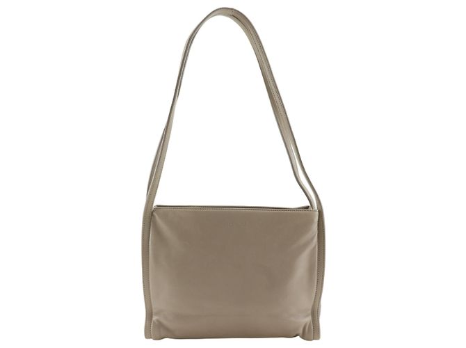 Bolsa de ombro em pele de cordeiro bege Loewe