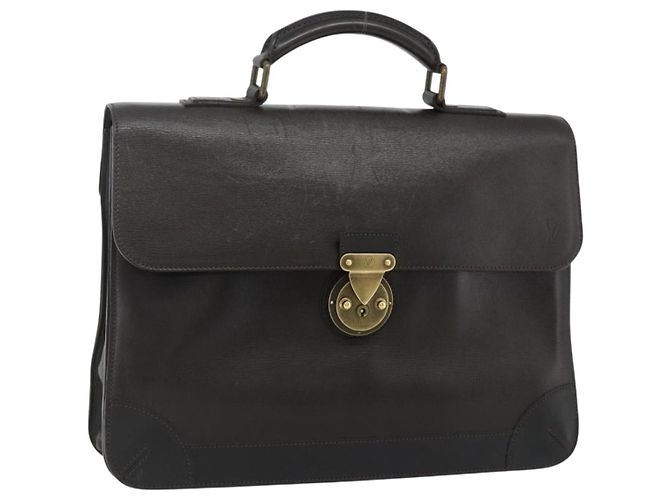 LOUIS VUITTON Utah Apash Maleta de Couro Marrom M95452 LV Auth bs35204