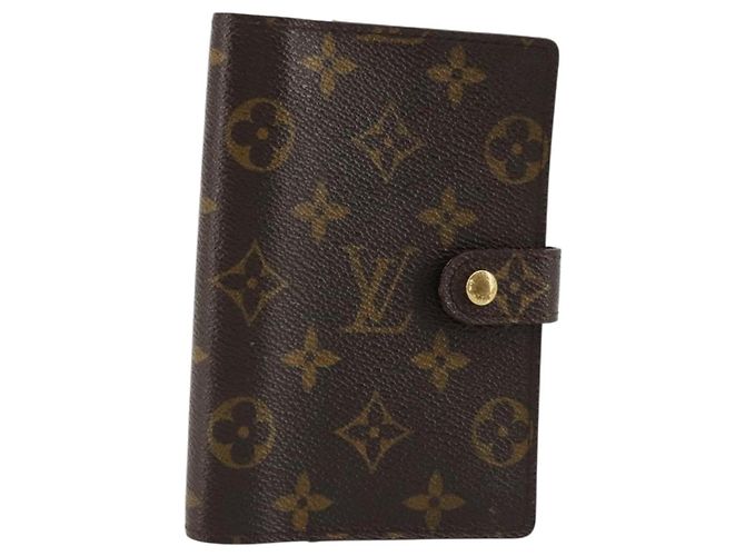 LOUIS VUITTON Monogram Agenda PM Day Planner Cover R20005 LV Auth BA12752