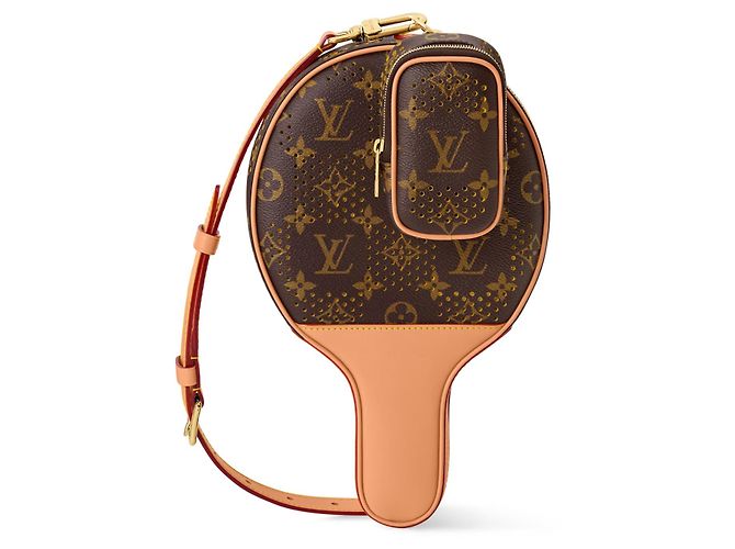Louis Vuitton Bolsa Ping Pong Monogram Perfurada Marrom Monograma