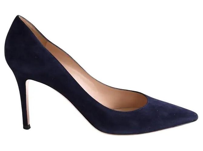 Gianvito Rossi Talons bleus marine Bleu Marine