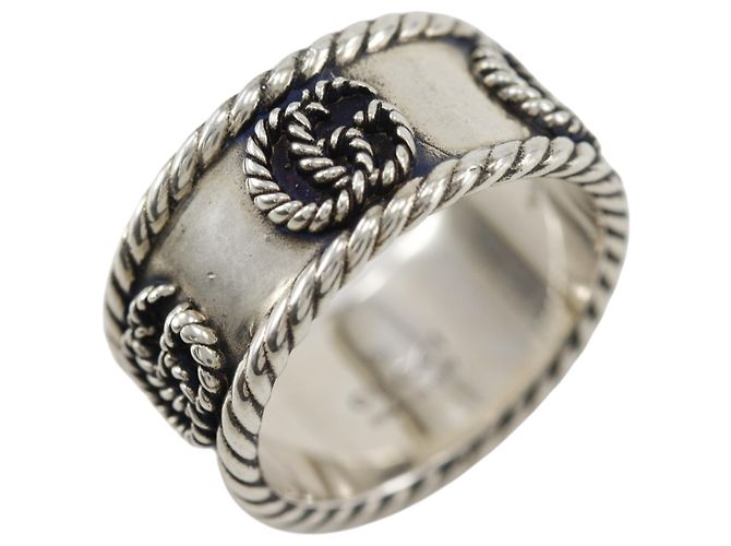 Gucci Double G Ring mit breitem Band