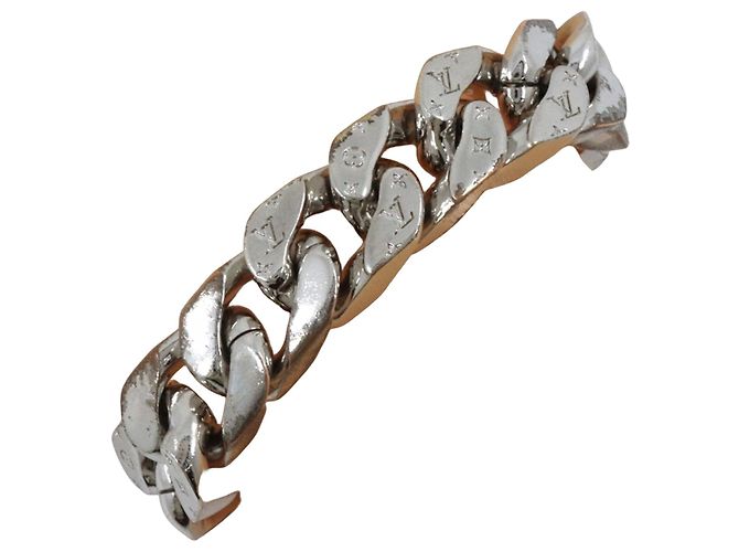 Pulseira Charm Louis Vuitton LV Chain Links Prata