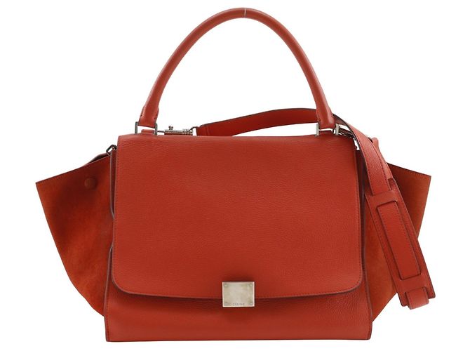 Céline Bolsa Celine Trapeze Medium Laranja