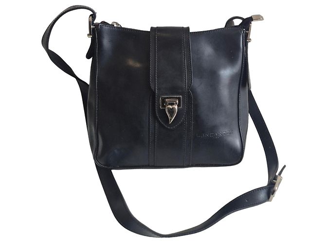 Autre Marque Lancaster Paris Borsa a Tracolla in Pelle Nera Nero