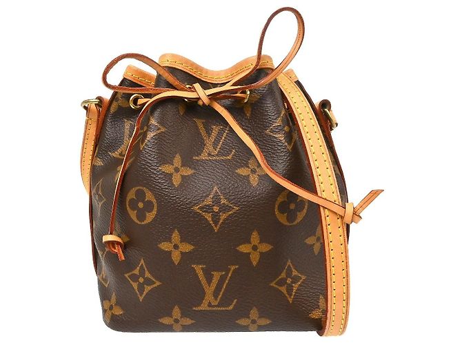 Sac à main Louis Vuitton Noe Monogram Canvas Nano Marron