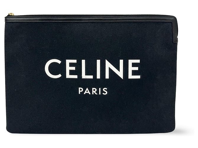 Céline Clutch Celine Canvas Preto