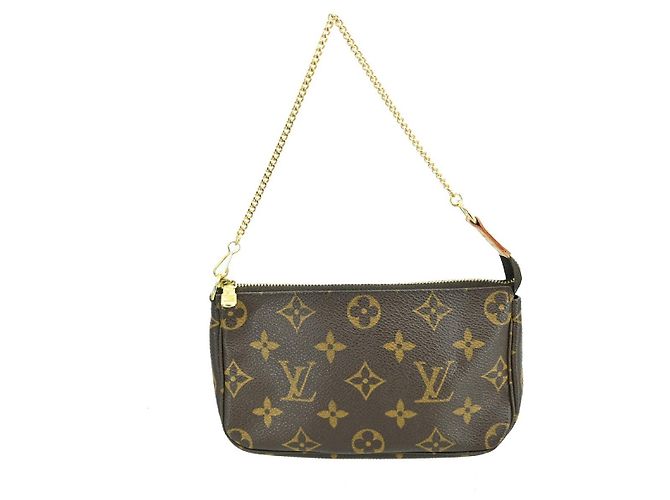 Louis Vuitton Mini pochette accessoires Canvas Mini Brown