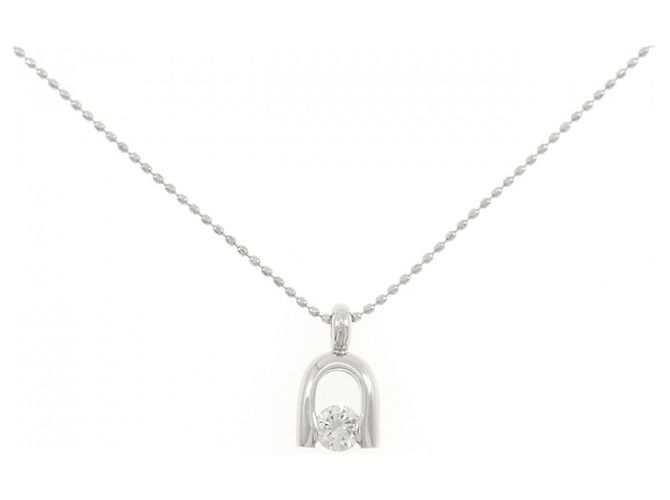 Autre Marque Collana in platino e diamanti Argento