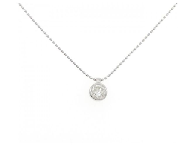 Autre Marque Collier en platine et diamants Argenté
