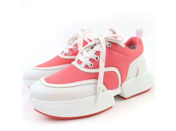 Hermès Baskets en cuir Hermes Rose Blanc