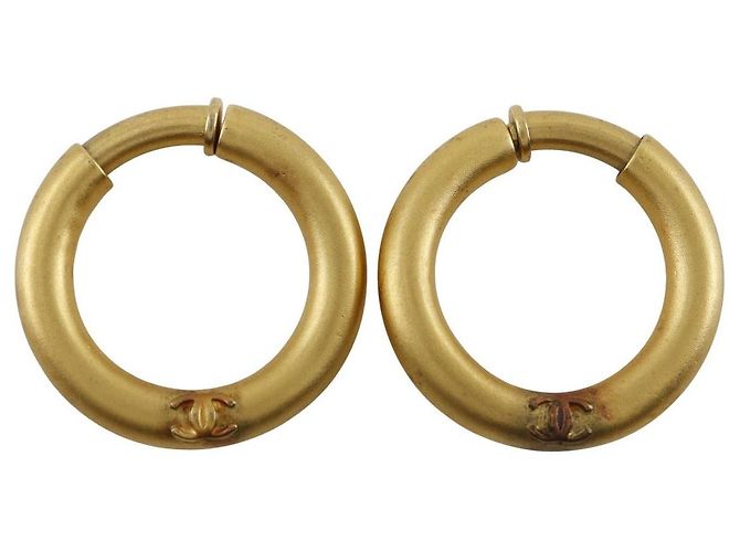 Orecchini Chanel Coco Mark Loop D'oro 