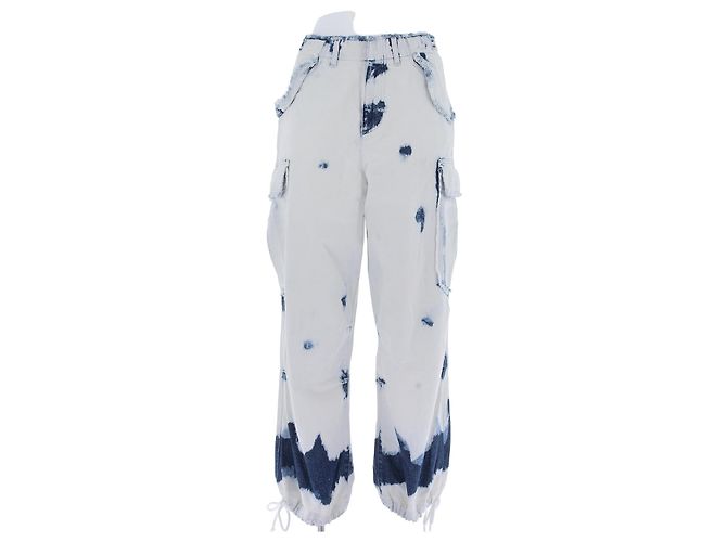 Dior Calça cargo tie & dye Branco