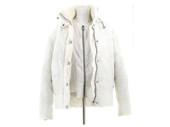 Chanel Piumino Bianco Taglia 38