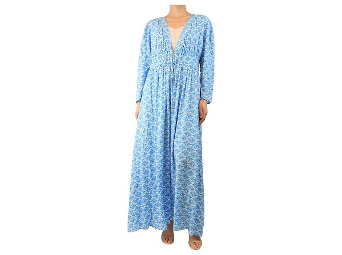 Melissa Odabash Blauer Farrah Kaftan - Größe M