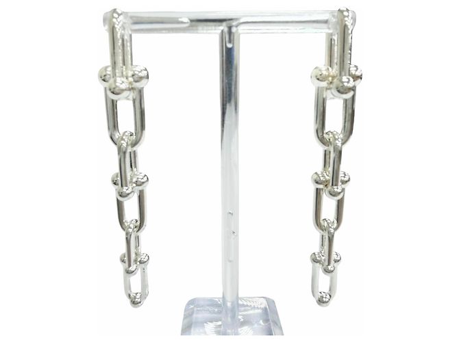 Tiffany & Co Orecchini a lobo Tiffany HardWear Graduated Link Argento