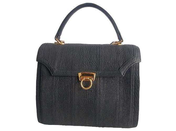 Autre Marque Boroso Lederhandtasche Schwarz