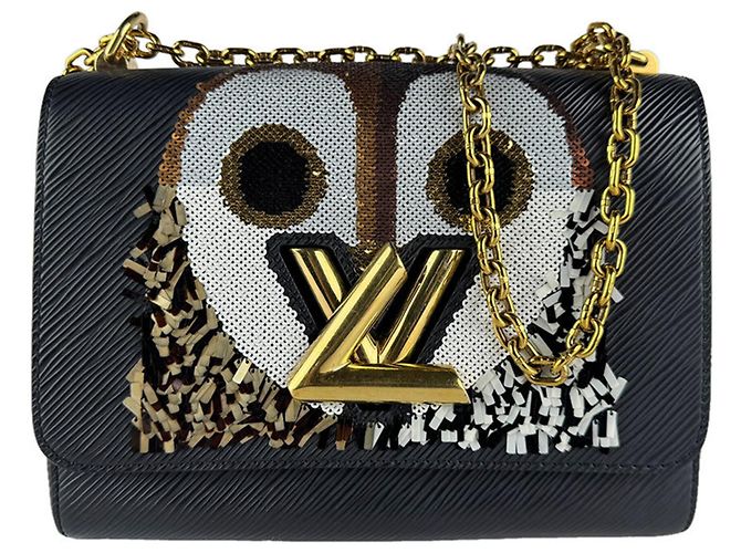 Bolsa de ombro em couro Epi Louis Vuitton Preto