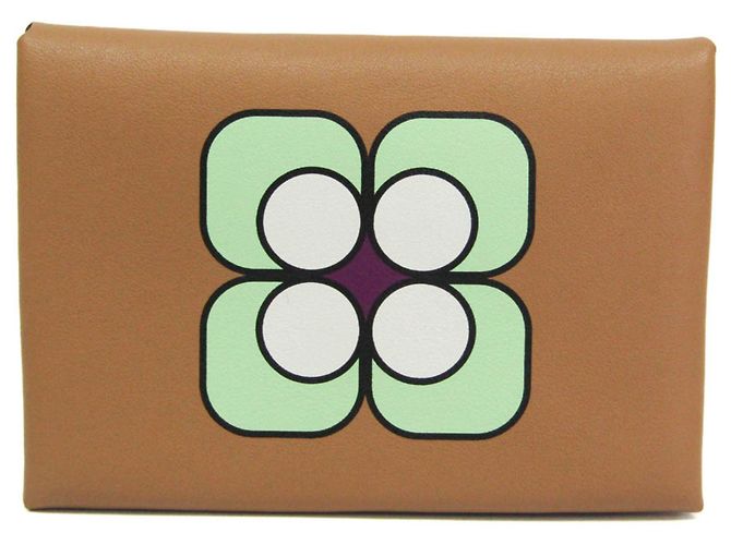 Hermès Hermes Calvi Duo Imprime Swift Leather Card Case Multiple colors Light brown