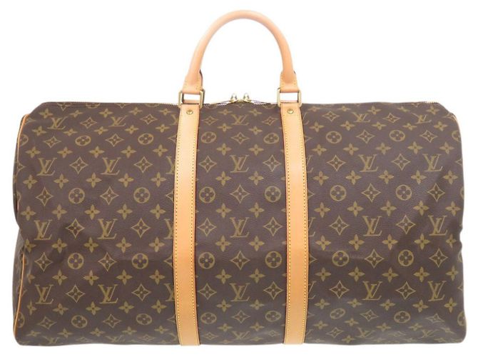 Sac Boston Louis Vuitton Keepall 55 Monogram Marron