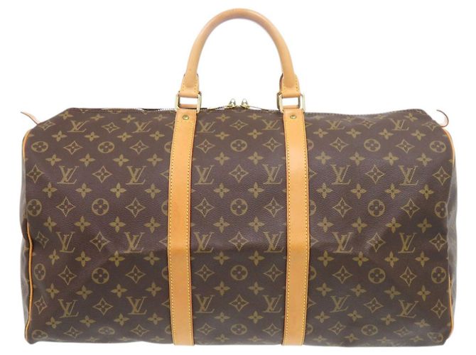 Sac Boston Louis Vuitton Keepall 50 Monogram Marron